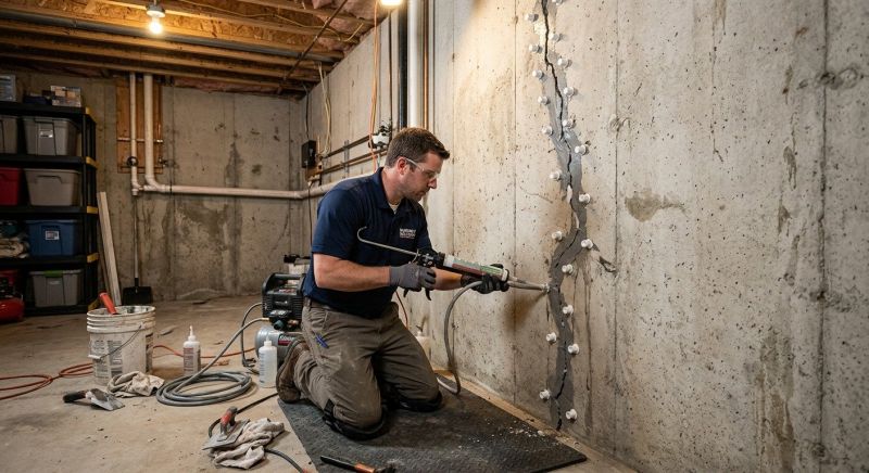 Basement Crack Repair in Palm Beach Gardens, FL