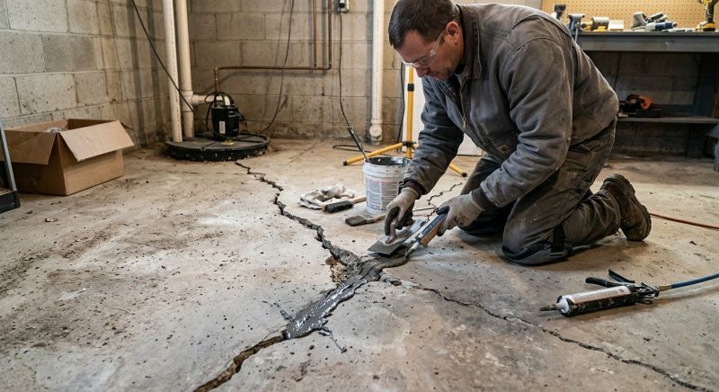 Cracked Basement Floor Repair in Palm Beach Gardens, FL