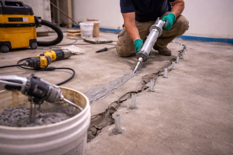 Cracked Basement Floor Repair in Palm Beach Gardens, FL